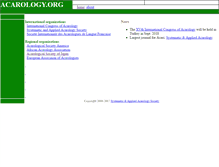 Tablet Screenshot of acarology.org